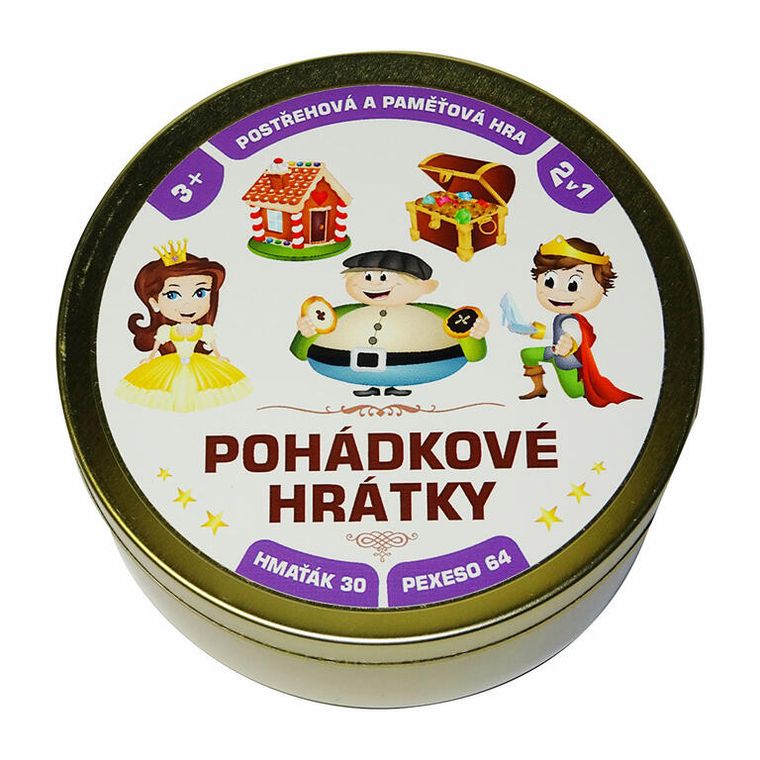 Pohádkové hrátky 2v1, společenská hra v plechové krabičce (obrázek 3)