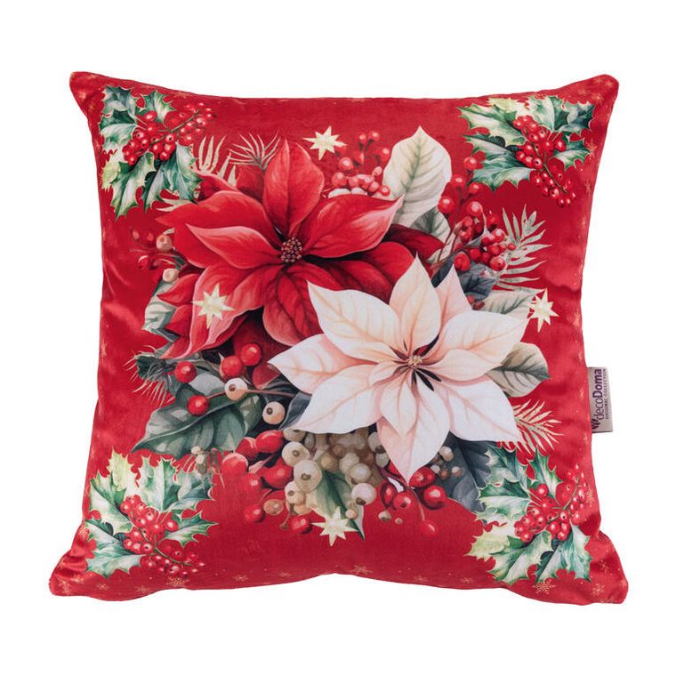 Sada 3 ks povlaků na polštářky RED POINSETTIA 45 x 45 cm (obrázek 3)