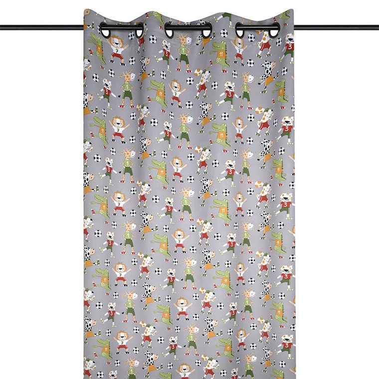Zatemňovací závěs BLACKOUT FOTBAL šedá 140 x 260 cm 1 ks