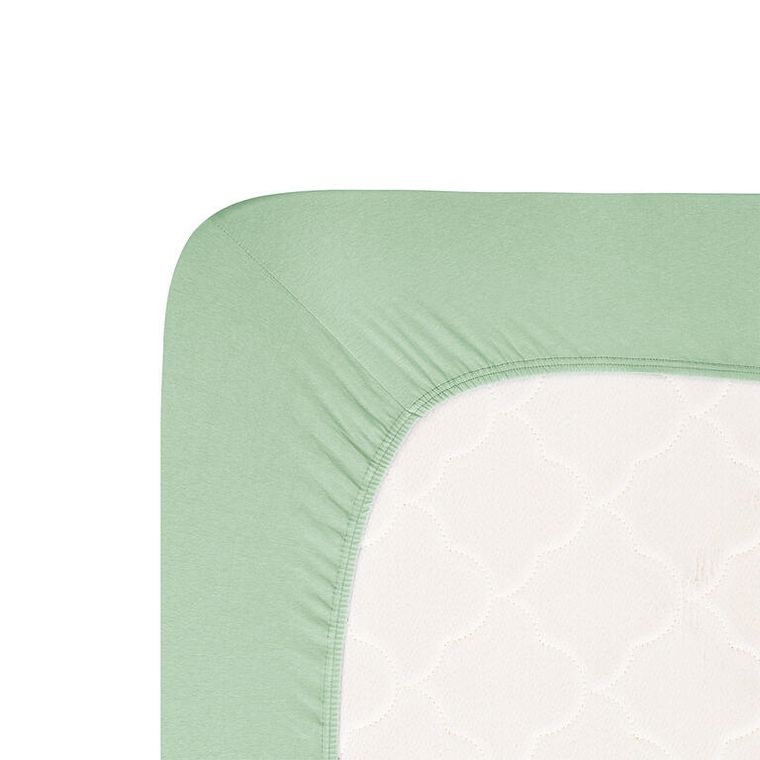 Napínací prostěradlo jersey s elastanem zelené sada 2 ks 90 x 200 cm (obrázek 4)