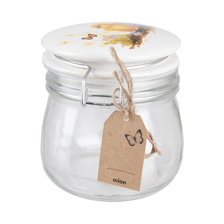 Skleněná dóza s keramickým víčkem a klipovým uzávěrem JARO kuře 0,5 l (obrázek 3)