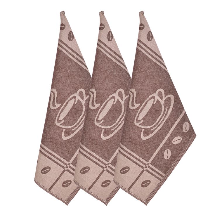 Luxusní utěrky z egyptské bavlny Coffee BEIGE 50 x 70 cm 3 ks