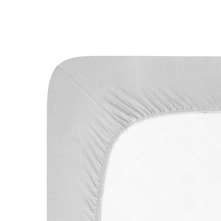 Napínací prostěradlo jersey s elastanem šedé sada 2 ks 90 x 200 cm (obrázek 4)