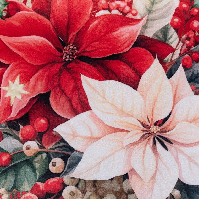 Sada 3 ks povlaků na polštářky RED POINSETTIA 45 x 45 cm (obrázek 7)