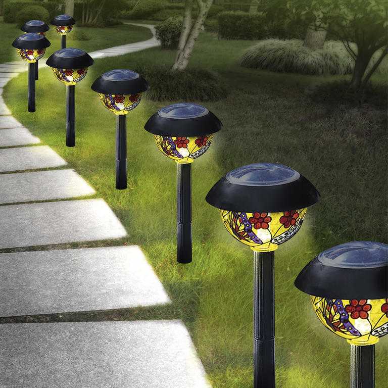 Solárne lampy do záhrady 8 kusov - galéria #1