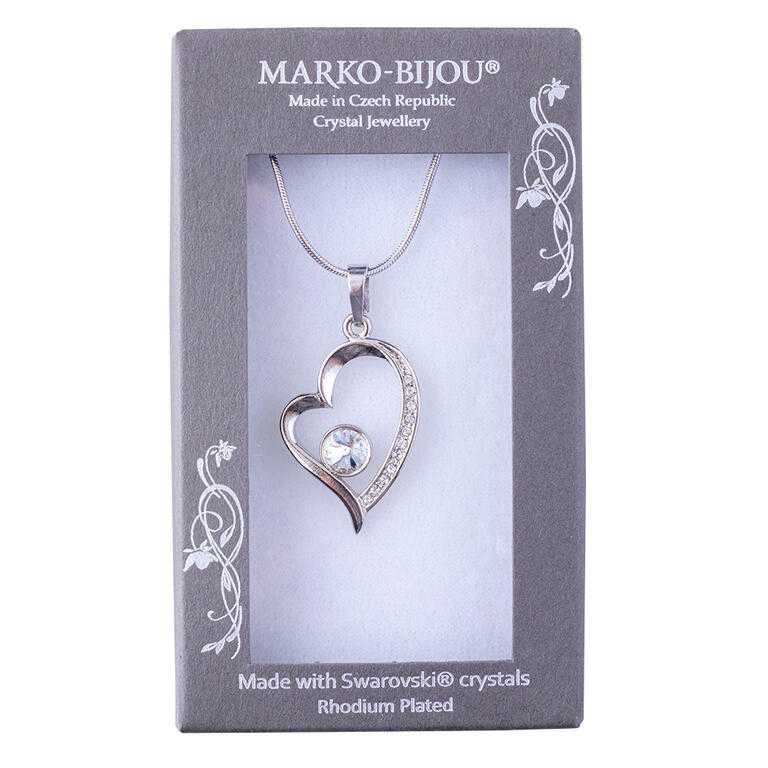 Lănţişor INIMIOARĂ cu cristale Swarovski - galerie #1