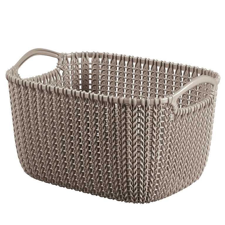 Coş dreptunghiular KNIT, maro - galerie #1