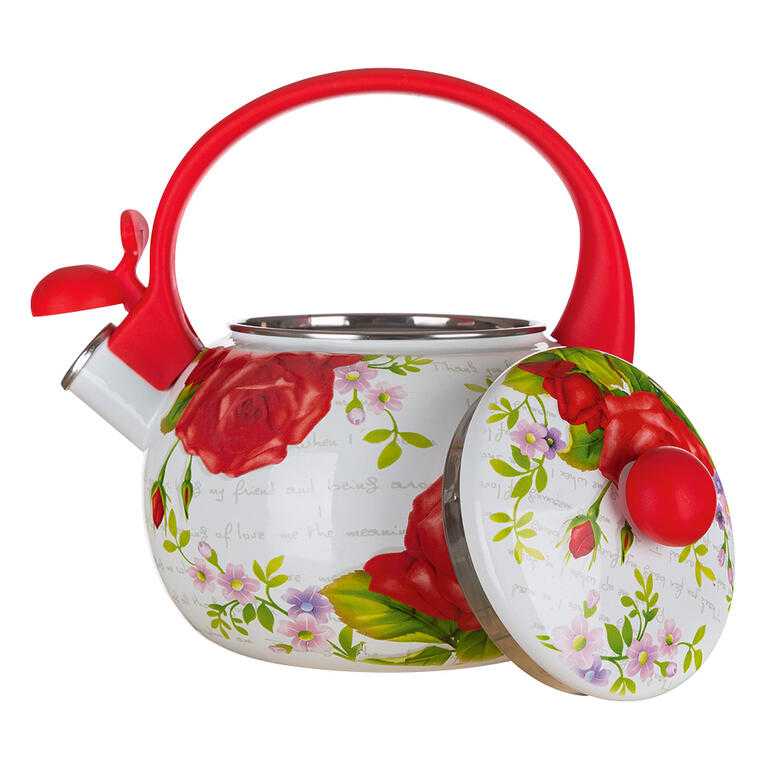 Smaltovaná pískací konvice ROSE 2,2 l - galerie #1