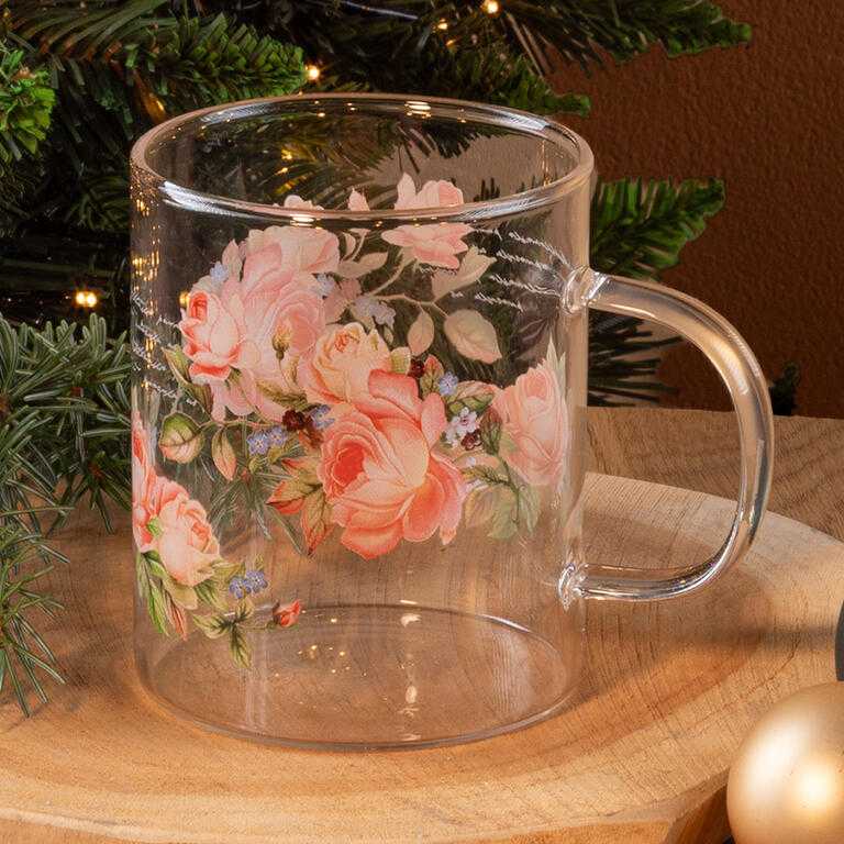 Skleněný hrnek RŮŽE 410 ml - galerie #1