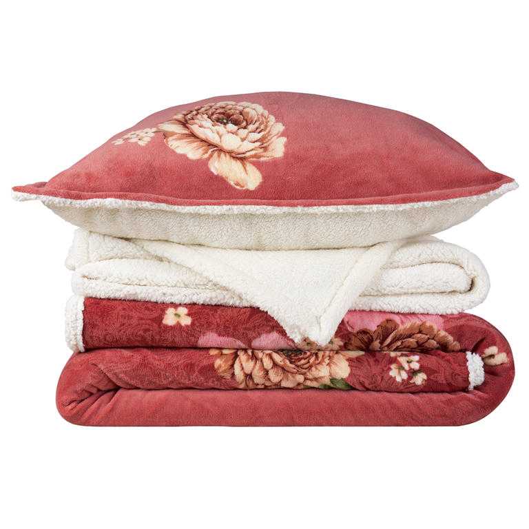 Set blăniţă miel din microfibră ROSE 3 buc - galerie #1
