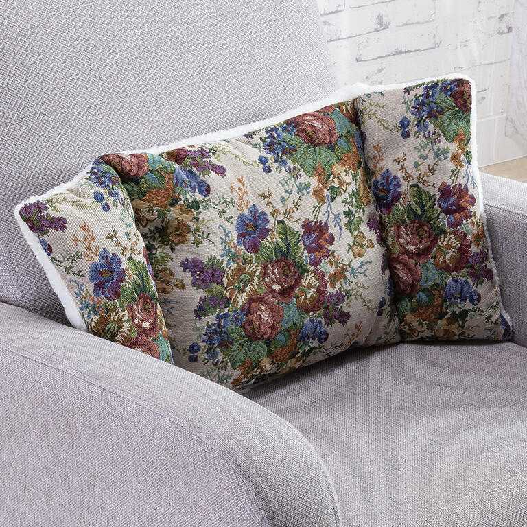 Polštář pod záda FLOWERS 60 x 30 cm - galerie #1