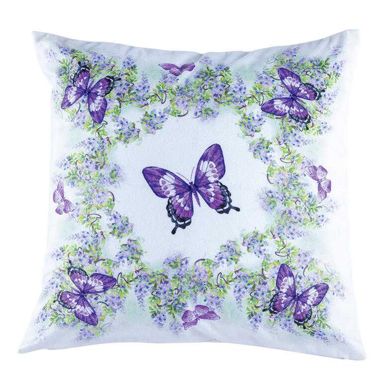 Set de 2 feţe pentru pernuţe FLUTURI violet - galerie #1