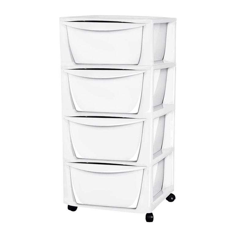 Plastová komoda se 4 šuplíky