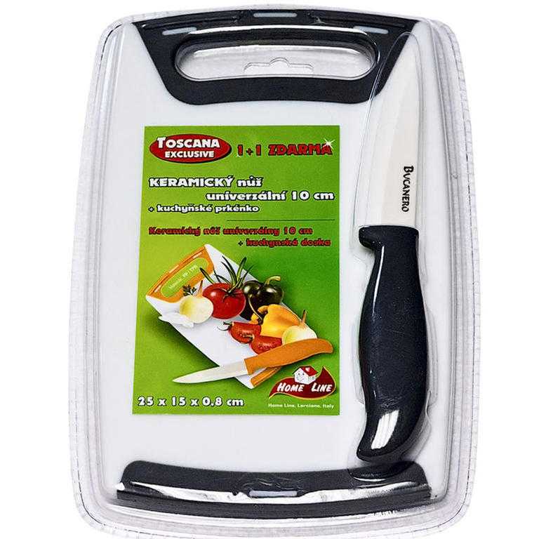 Univerzální keramický nůž TOSCANA 10 cm + prkénko zdarma