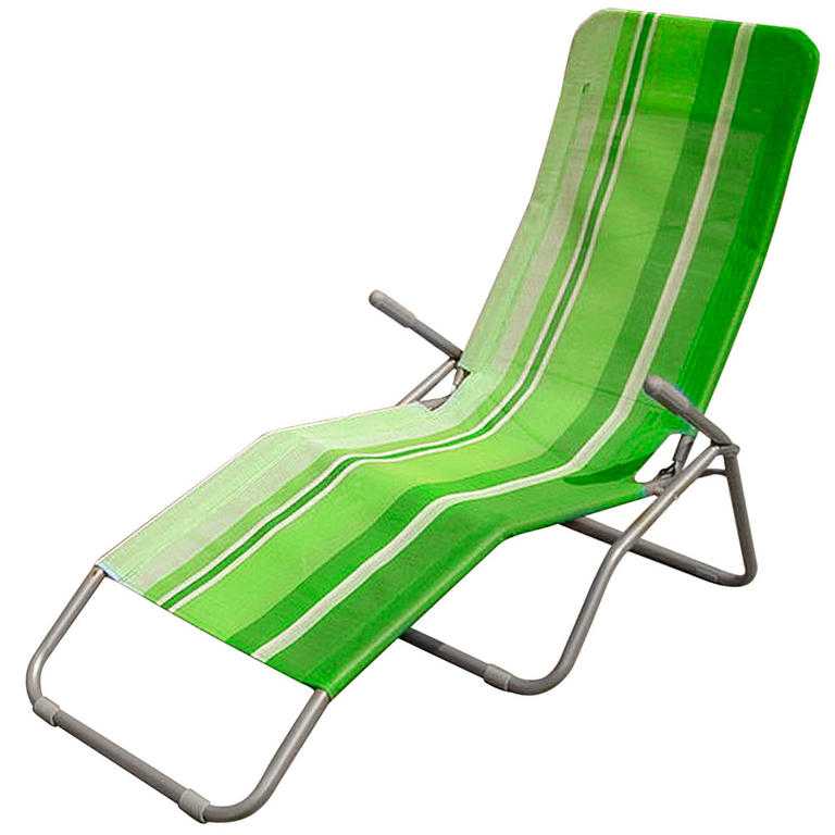 Polohovatelné plážové lehátko zelené, Happy Green