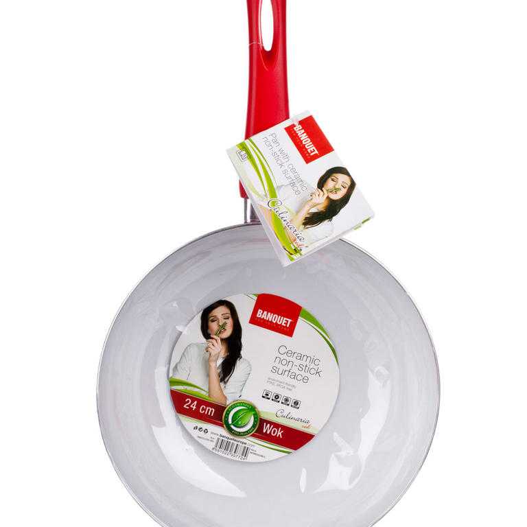 Keramická pánev WOK Red Culinaria 24 cm, BANQUET