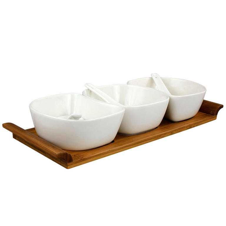 Servírovací sada se lžičkou Collezione Bianca 7dílná, BANQUET