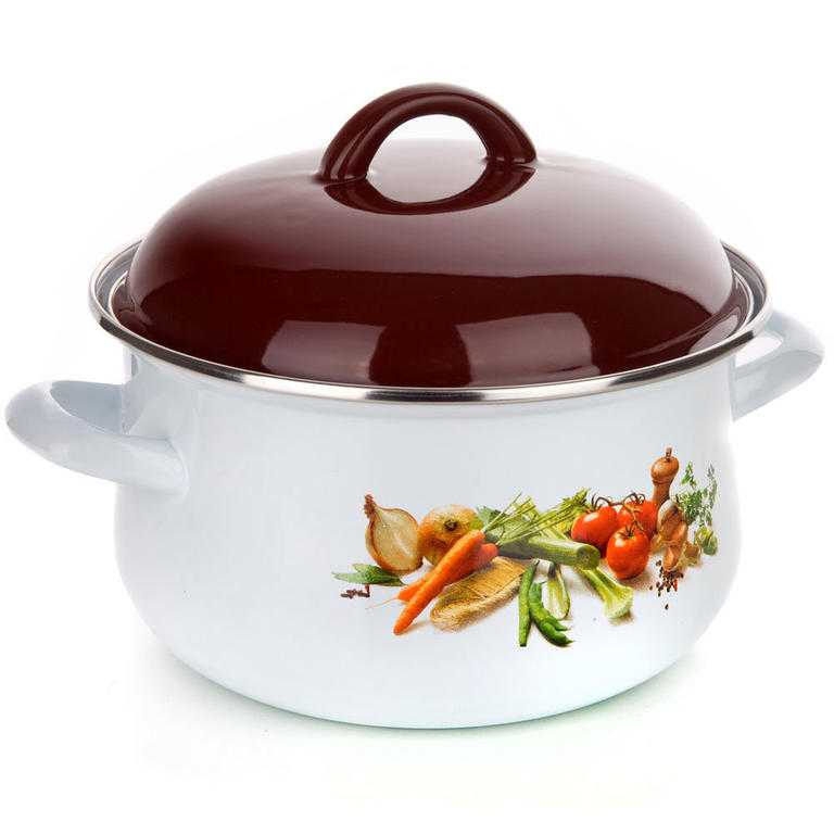 Smaltovaný hrnec 22 cm zelenina, BANQUET