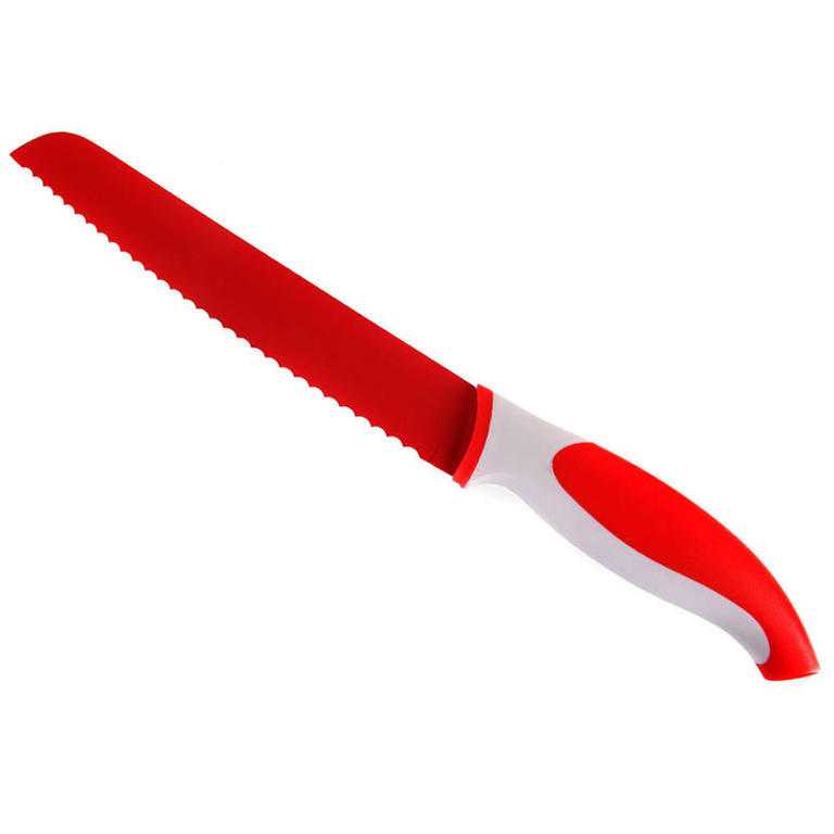 Nerezový nůž na chléb 31,5 cm Symbio červený, BANQUET