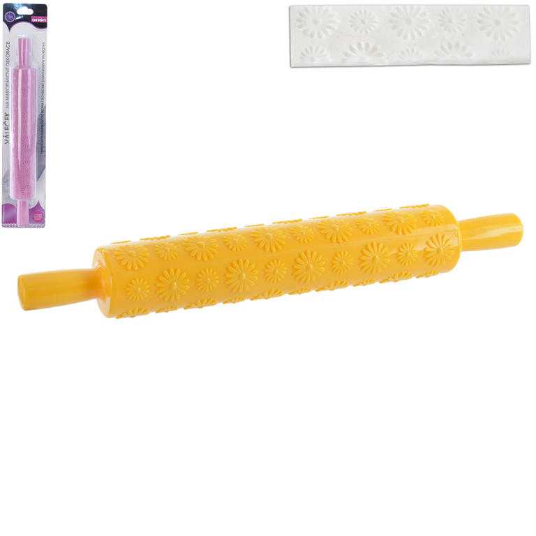 Zdobící váleček na marcipán 37 cm květiny
