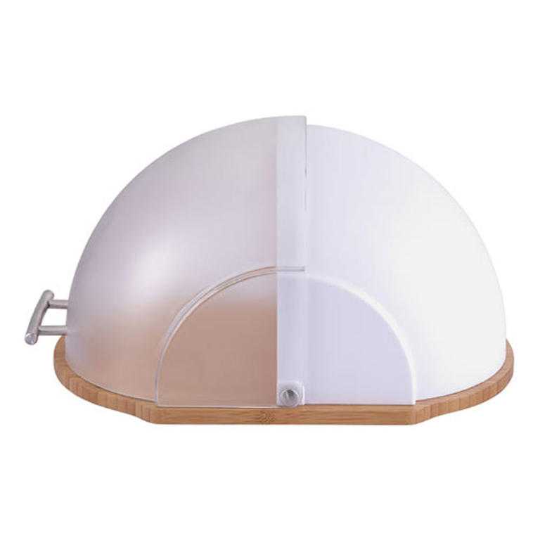 Chlebník plast/bambus bílý
