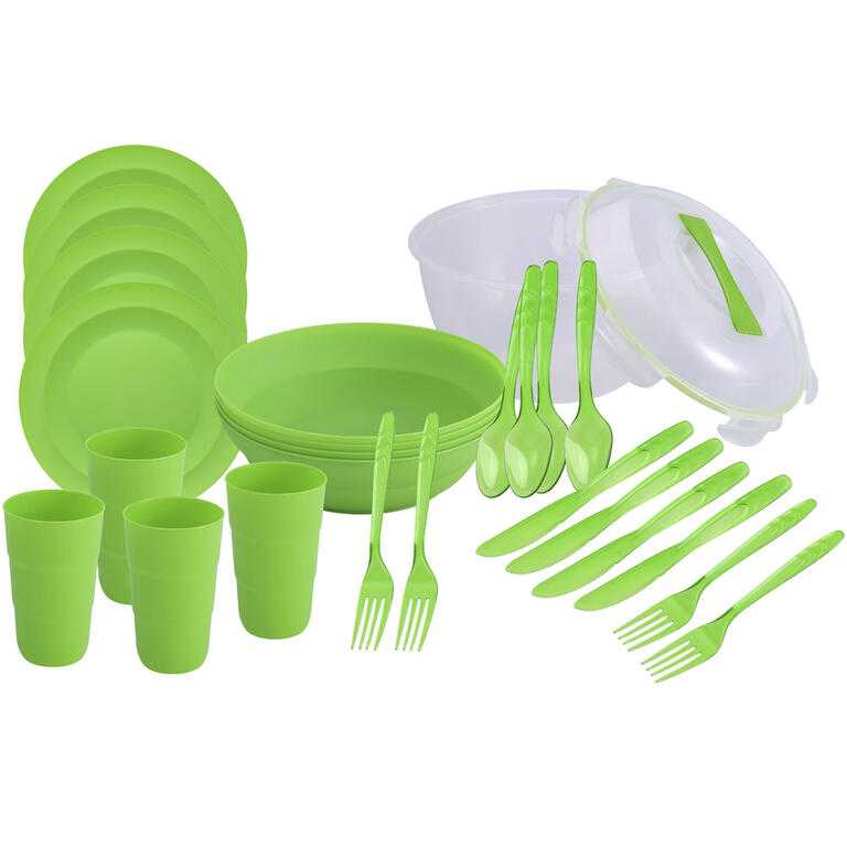 Piknikový set pro 4 osoby zelený