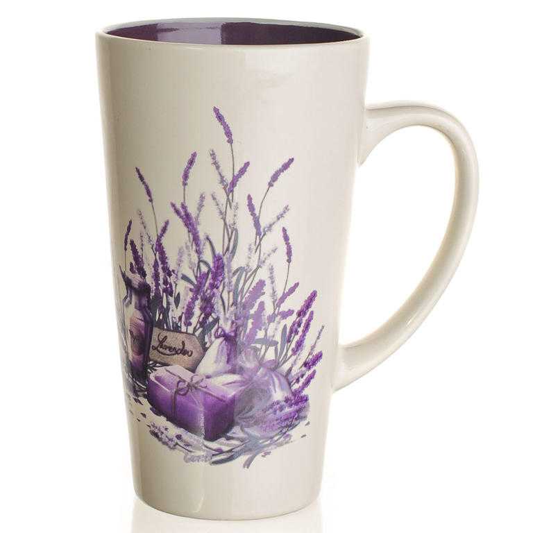 Kubek ceramiczny wysoki 450 ml Lavender, BANQUET