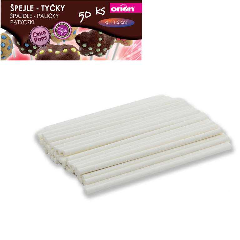 Plastové špejle CAKE POPS, sada 50 kusů