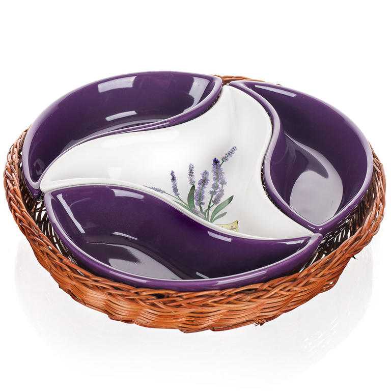 Misa serwująca ceramiczna czteroczęściowa LAVENDER, BANQUET