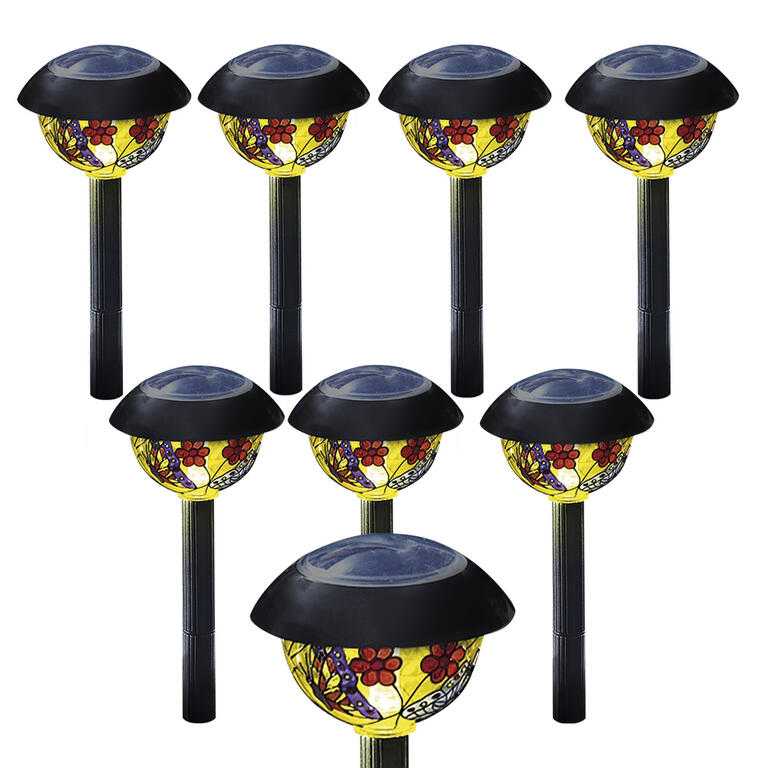 Solárne lampy do záhrady 8 kusov