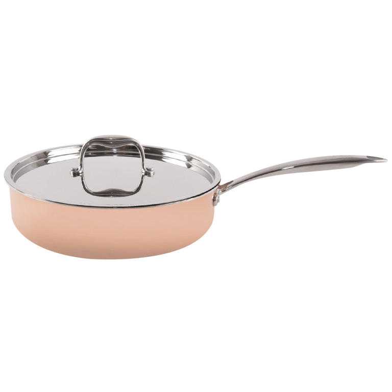 Měděná pánev MORRETI s poklicí pr. 26 cm
