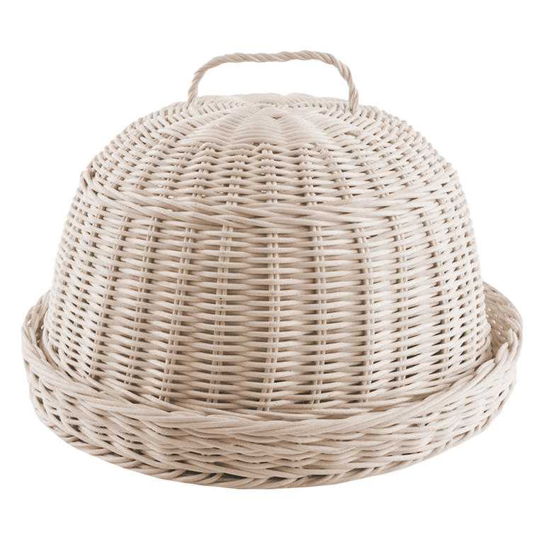 Chlebovka kulatá RATTAN s utěrkou