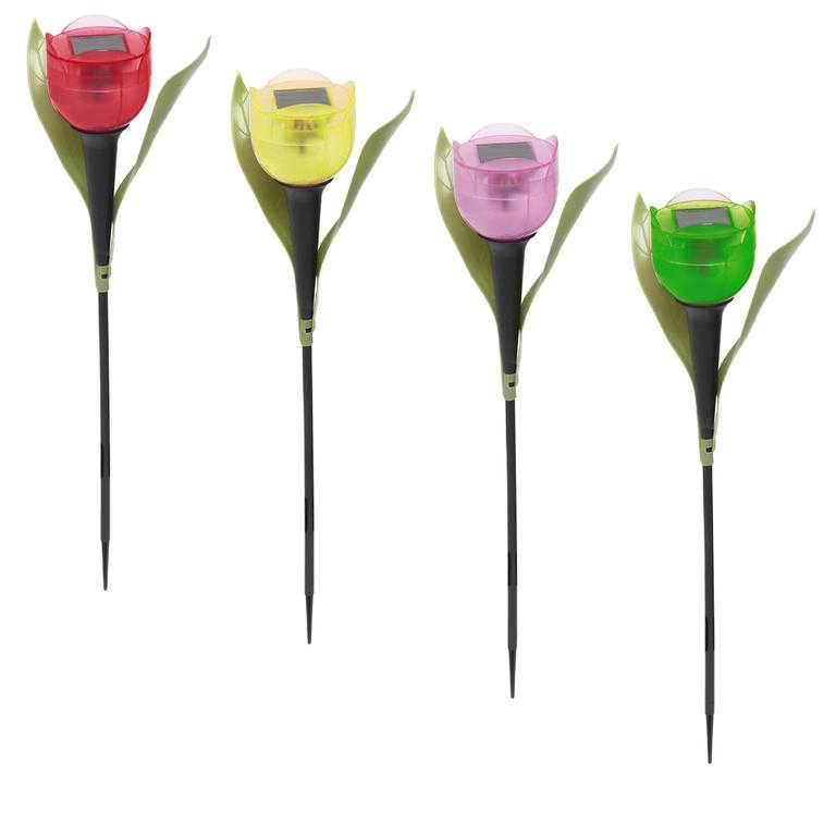 Solární LED lampy ve tvaru tulipánu 4 ks
