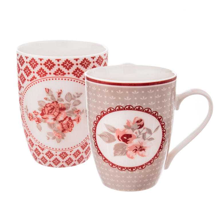 Sada porcelánových hrnků LOVE ROSE 350 ml 2 ks