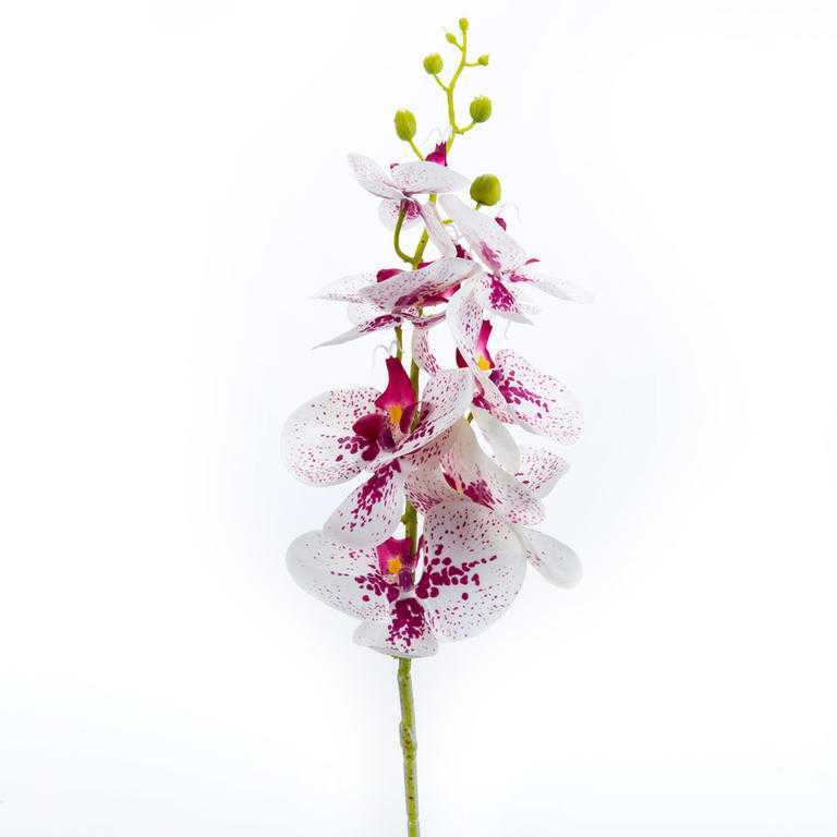 Umělá ORCHIDEJ výhon bílo - růžová 87 cm
