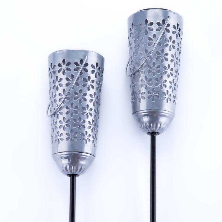 Solární lampy DREAM stříbrné 2 ks