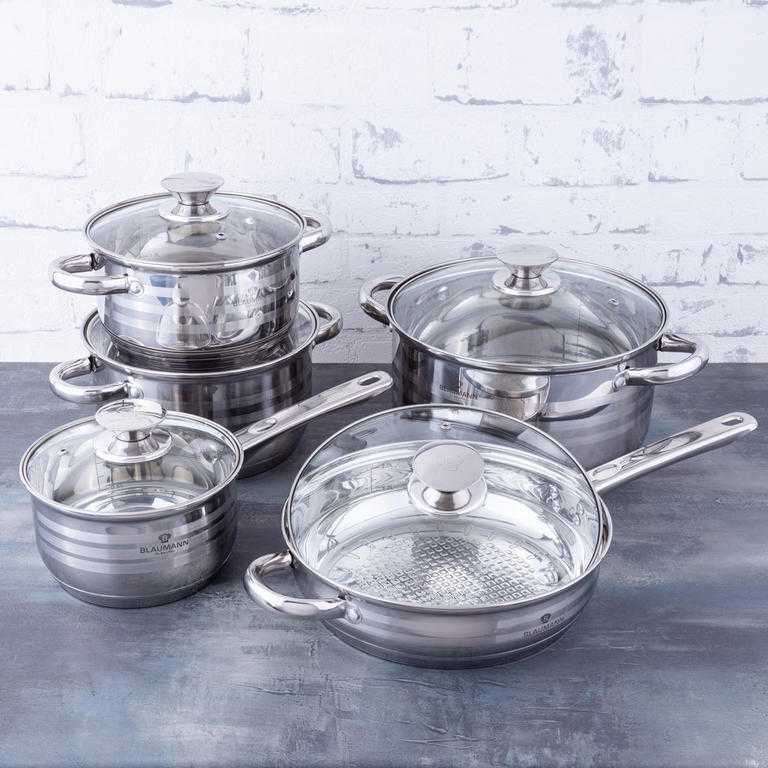 Sada nerezových hrncov GOURMET LINE 10 ks