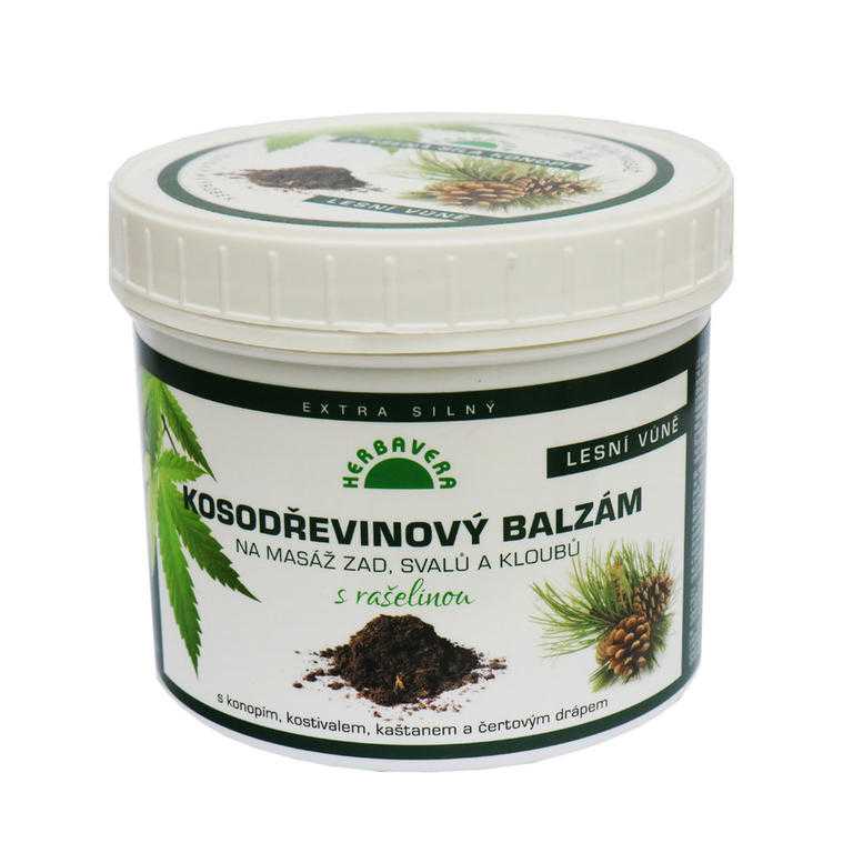 Kosodřevinový balzám s rašelinou a konopím 500 ml