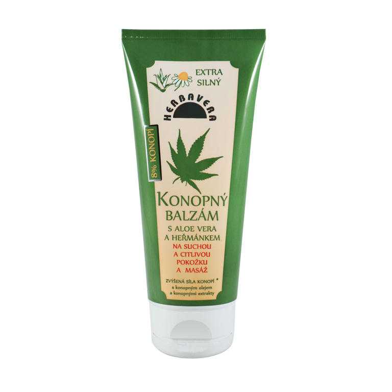 Konopný balzám s aloe vera na suchou a citlivou pokožku 200 ml