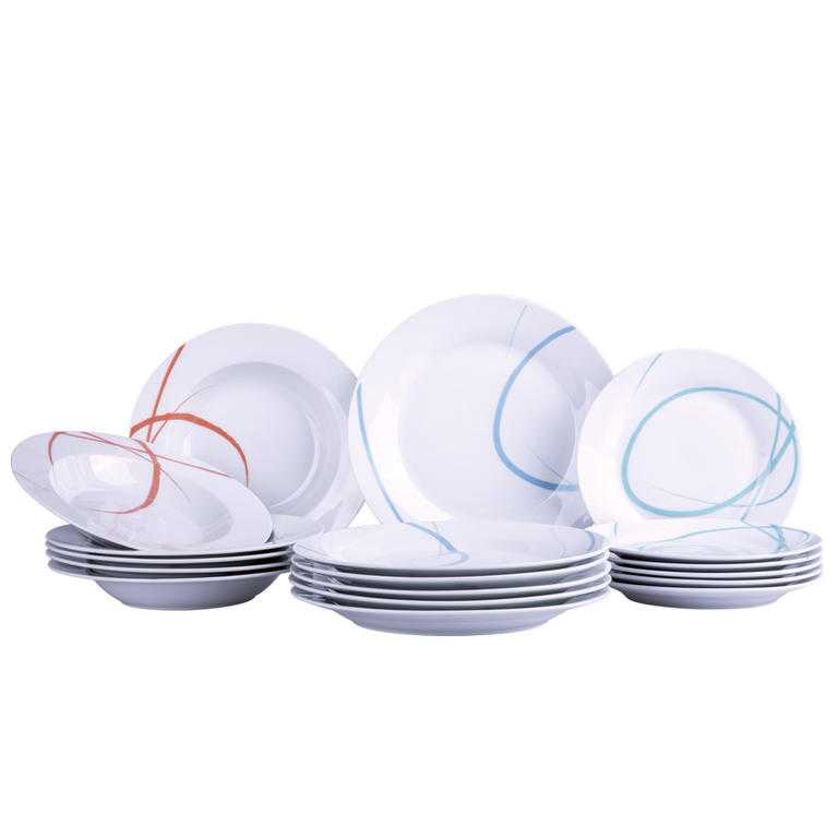 Banquet porcelánová sada talířů PASTEL 18 ks