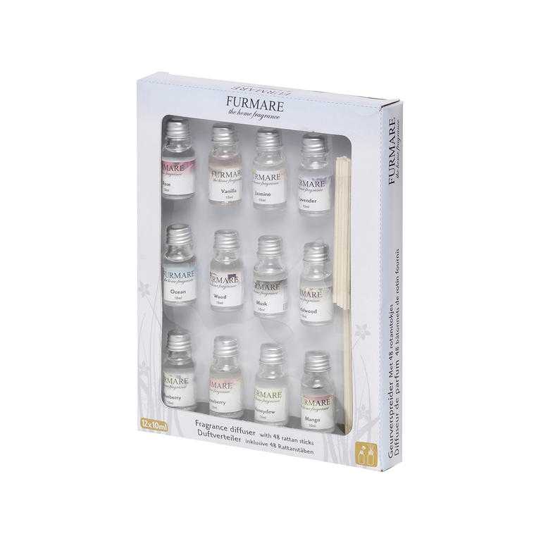 Sada aroma difuzérů 12 vůní 10 ml