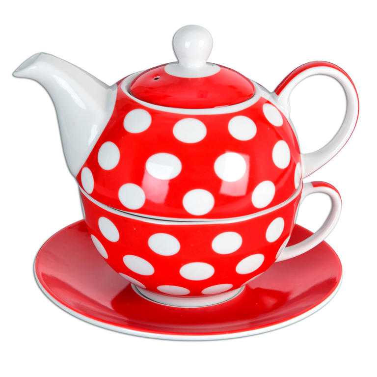 Porcelánová čajová souprava Tea For One PUNTÍK