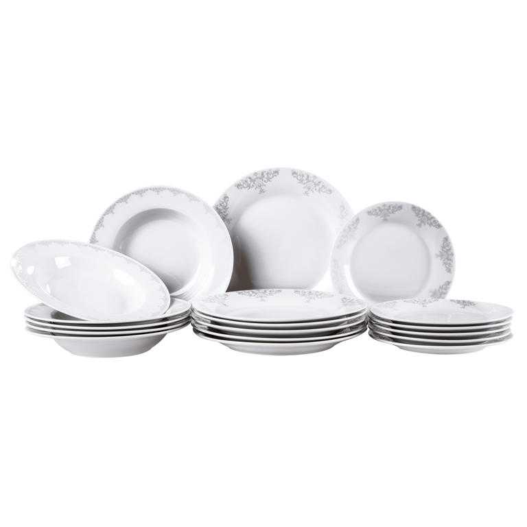 Porcelánová sada tanierov BAROCCO 18 ks