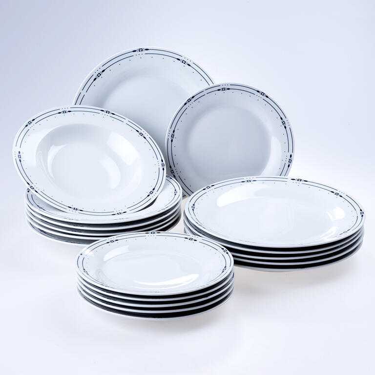Banquet Porcelánová sada talířů SANSA 18 ks