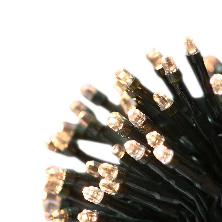 Bílý světelný řetěz s 200 LED 19 m