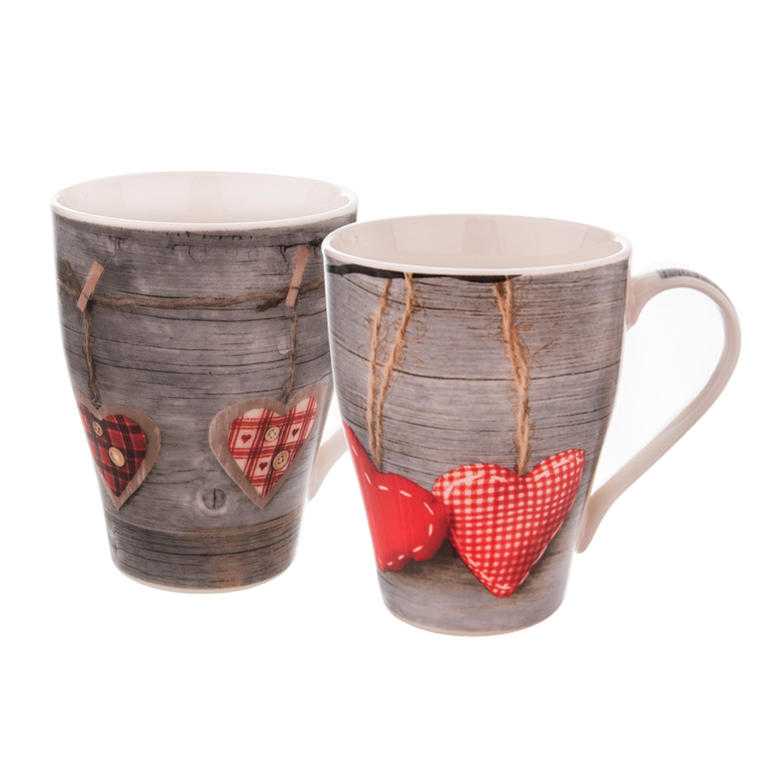 Sada porcelánových hrnků LOVE HEART 380 ml 2 ks