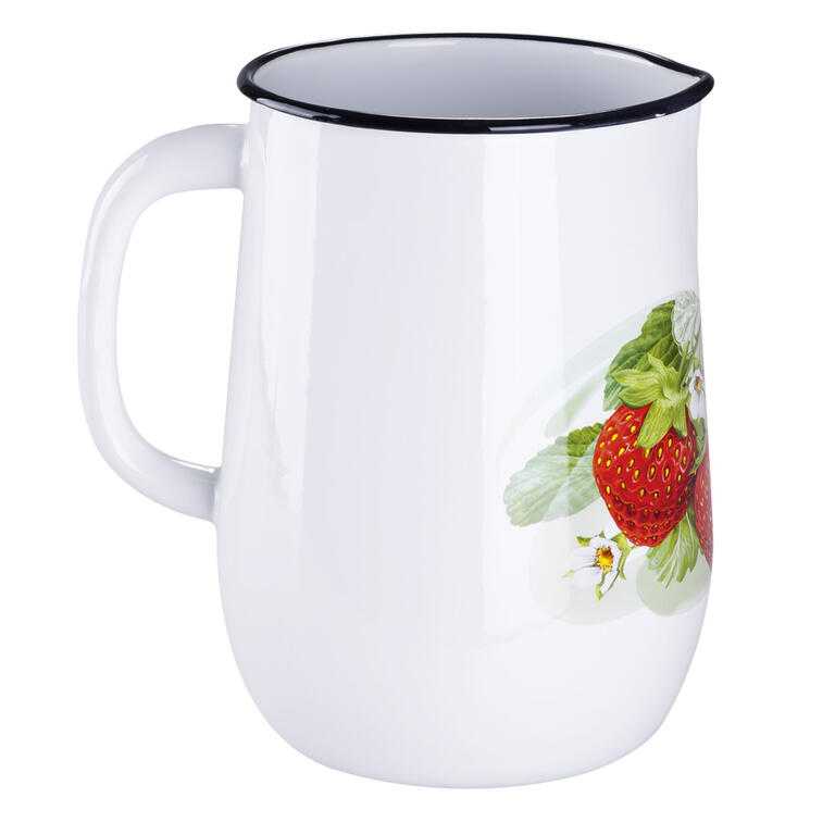 Smaltovaný džbán s dekorem ovoce 2,5 l