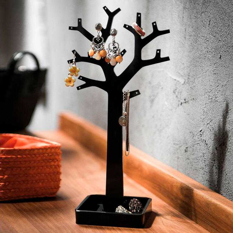 Stojan na šperky STROM černý
