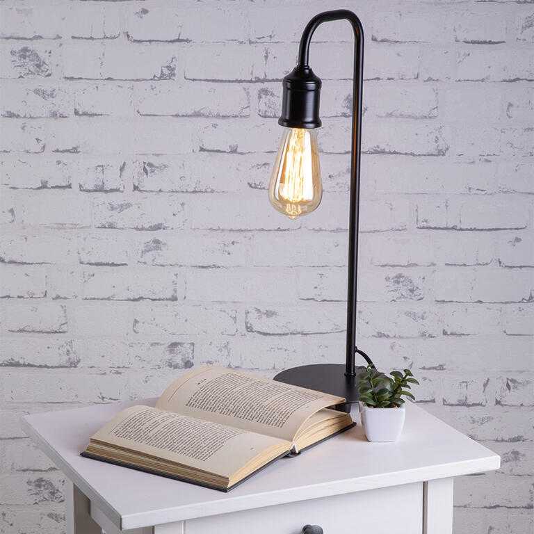 Stolní lampa VINTAGE kovová, černá