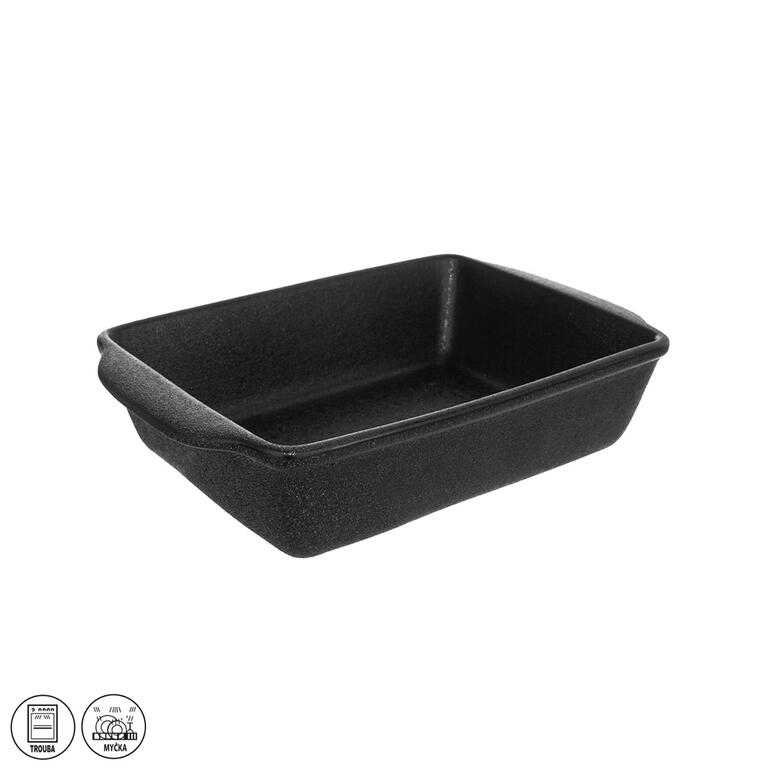 Zapékací porcelánová miska BLACK obdélníková 22 x 15 cm